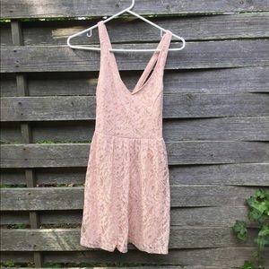 NWOT Lace baby pink dress